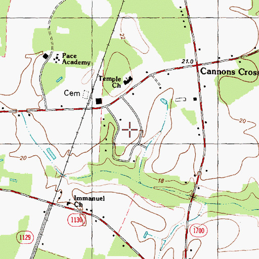 Topographic Map of Baywood, NC