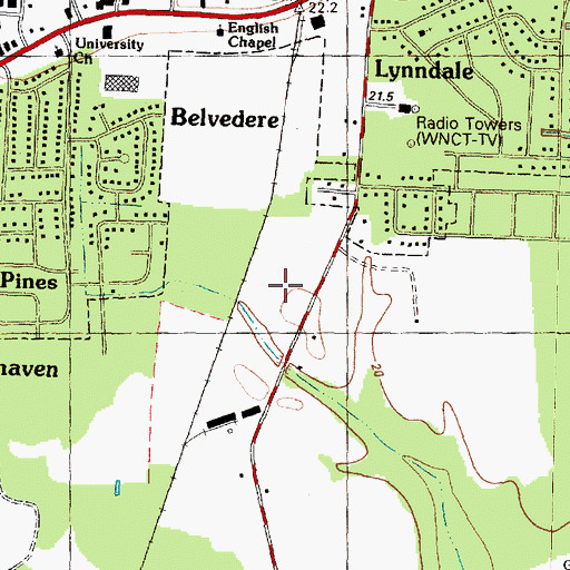 Topographic Map of Willoughby Condominiums, NC