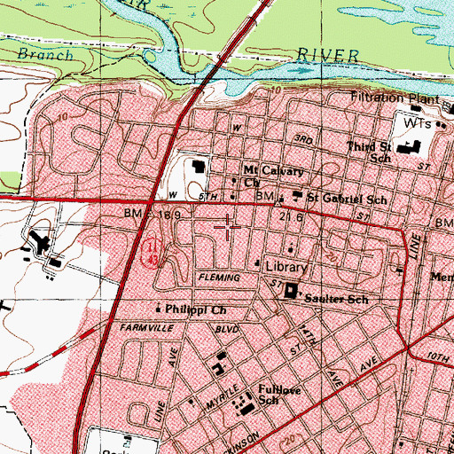 Topographic Map of Biltmore, NC
