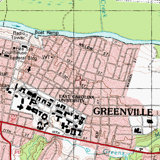 Topographic Map of Chatham Circle, NC