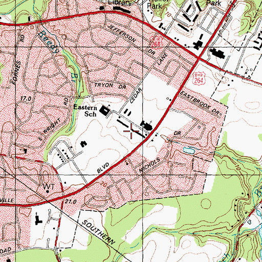 Topographic Map of Golden Place, NC