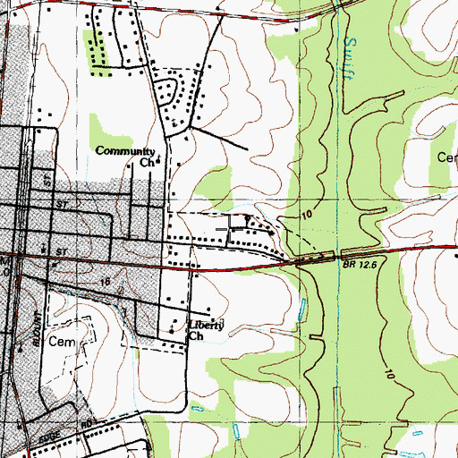Topographic Map of Deerfield, NC