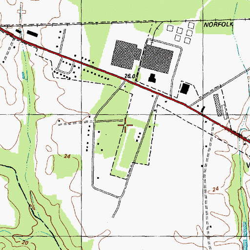 Topographic Map of Marlboro Forest, NC