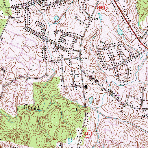 Topographic Map of White Oak Park, NC