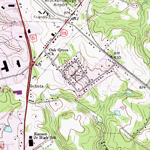Topographic Map of Crater Park, NC