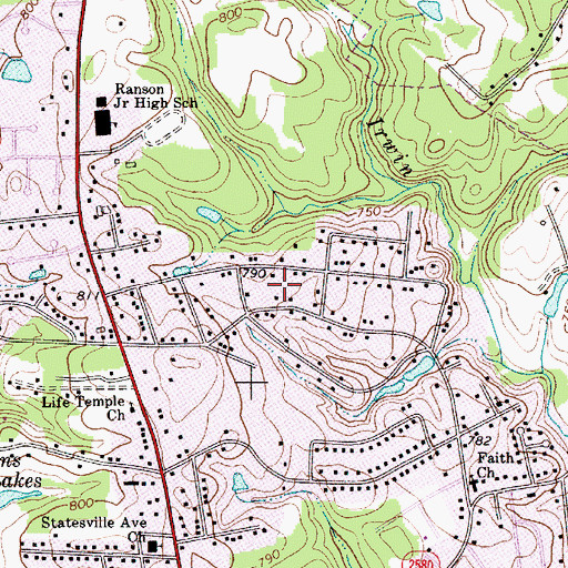 Topographic Map of Trexler Acres, NC