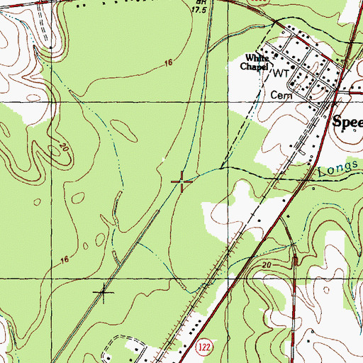 Topographic Map of Longs Branch, NC