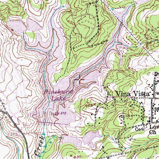 Topographic Map of Lake Pinehurst, NC