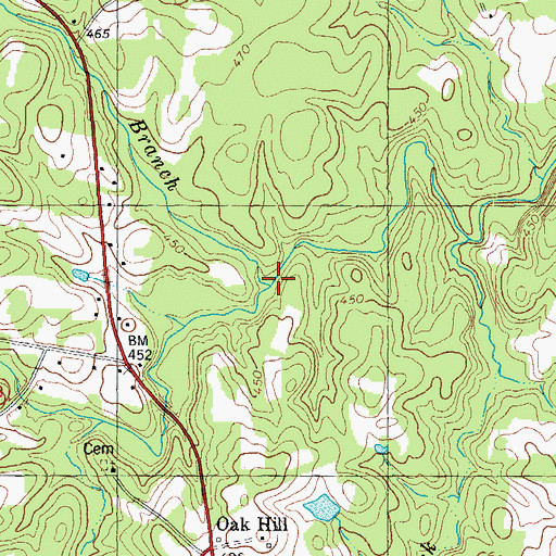 Topographic Map of Smyrna Branch, NC