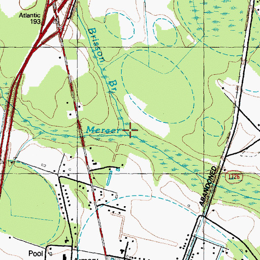 Topographic Map of Brisson Branch, NC