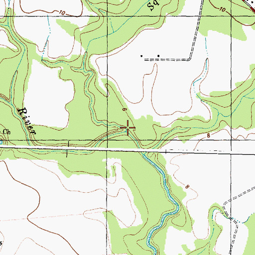 Topographic Map of Squires Run, NC