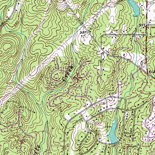 Topographic Map of Heather Glen, NC