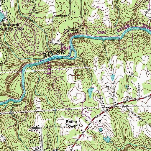 Topographic Map of Marywood, NC
