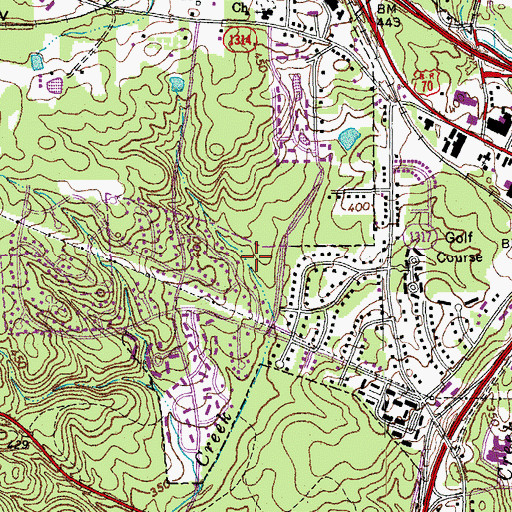 Topographic Map of University Estates, NC