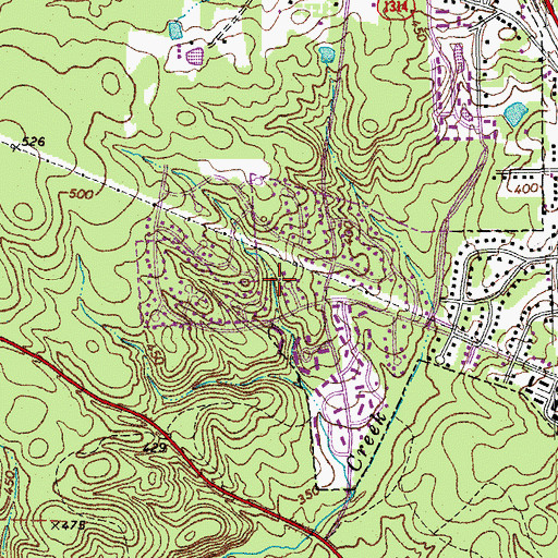 Topographic Map of The American Village, NC
