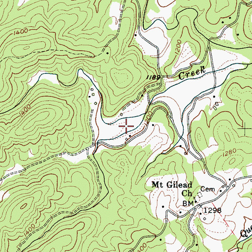 Topographic Map of Pine Mountain Lakes, NC