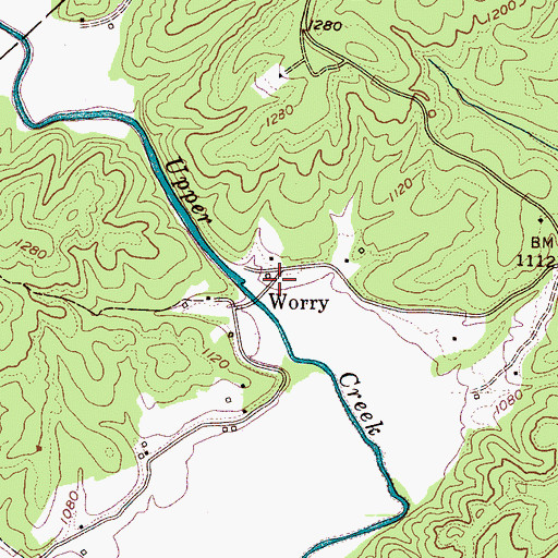 Topographic Map of Piedmont Park Subdivision, NC