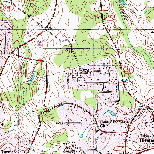 Topographic Map of North Springhaven, NC