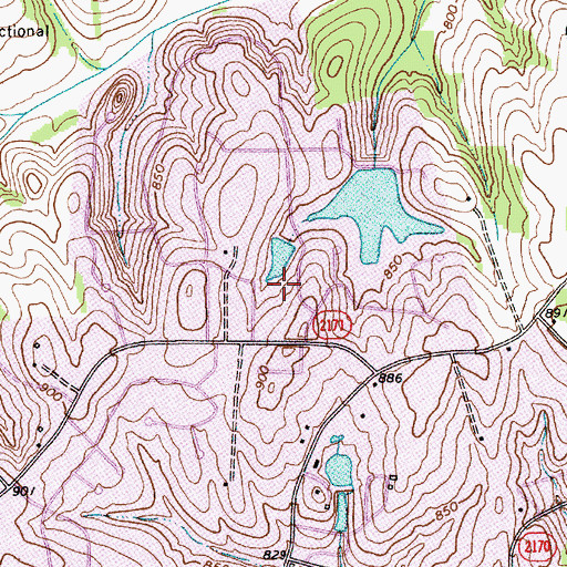 Topographic Map of Baymount Meadows, NC