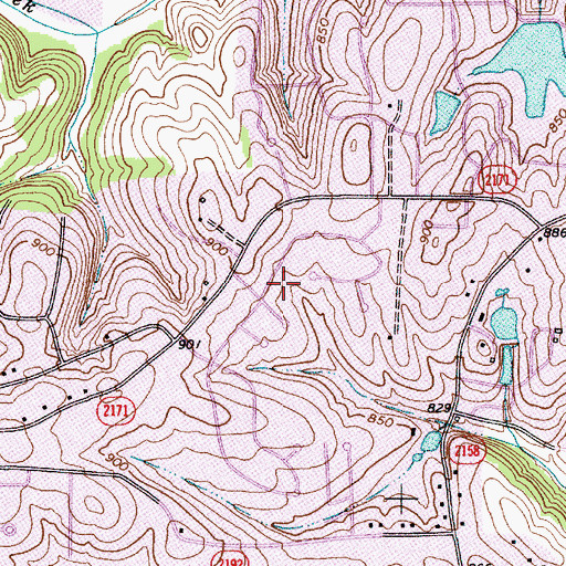 Topographic Map of Meadow View, NC