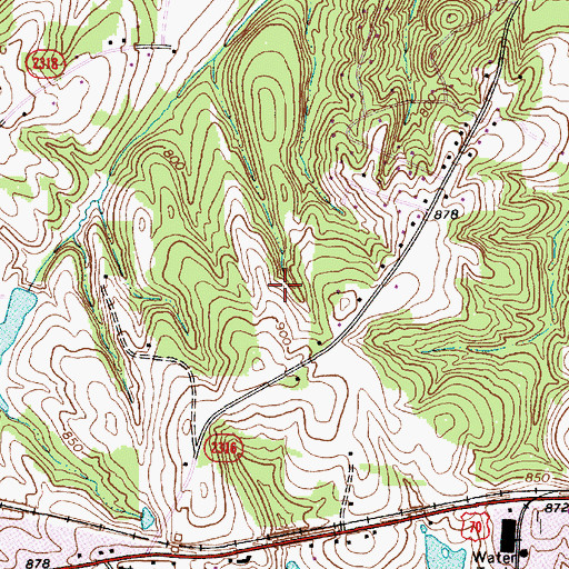 Topographic Map of Bellwood, NC