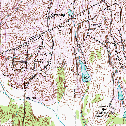 Topographic Map of Broadview, NC