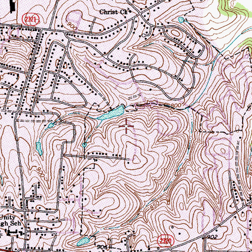 Topographic Map of Ourdell, NC