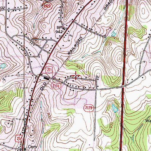 Topographic Map of Sherwood Forest, NC