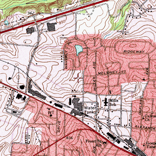 Topographic Map of Bloomfield, NC