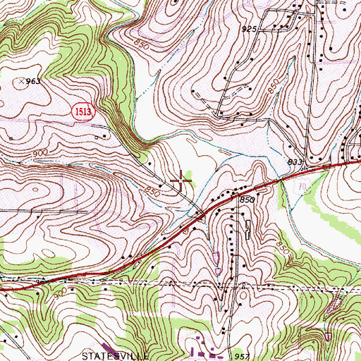 Topographic Map of Ashbrook Park, NC