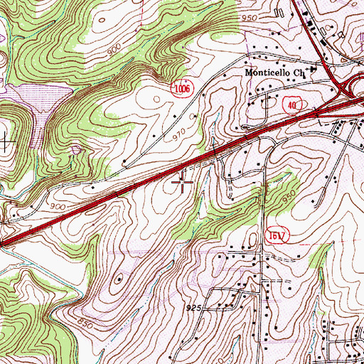 Topographic Map of Westover, NC