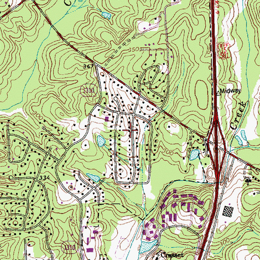 Topographic Map of Colony Park, NC
