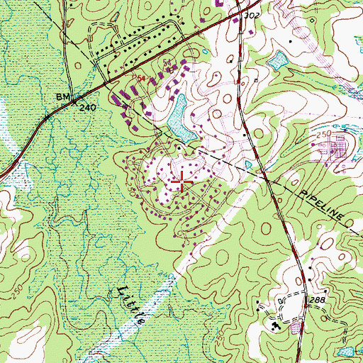 Topographic Map of Falconbridge, NC