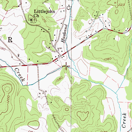 Topographic Map of Spencer Heights, NC