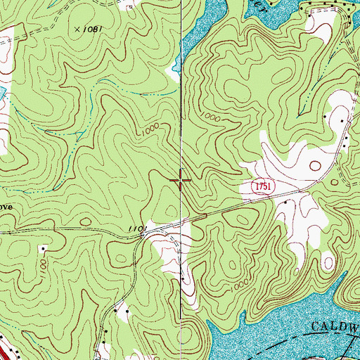 Topographic Map of North Lakes, NC