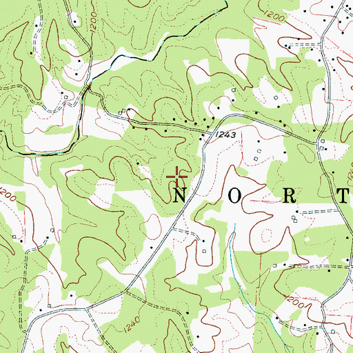 Topographic Map of Smokey Creek, NC