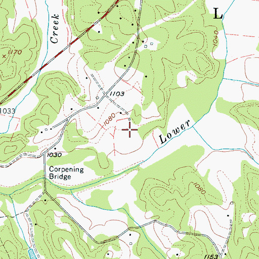 Topographic Map of Calico Place, NC