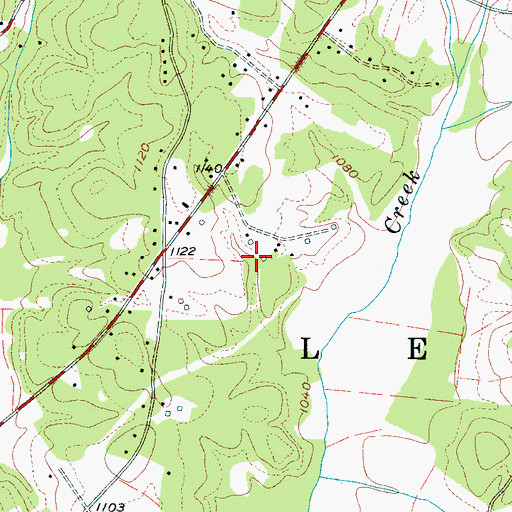Topographic Map of Pineburr, NC