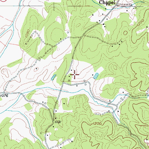 Topographic Map of Cloverdale, NC