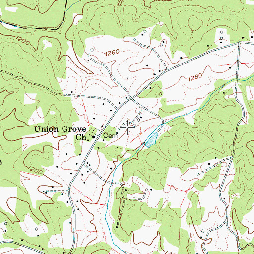 Topographic Map of Rambling Acres, NC