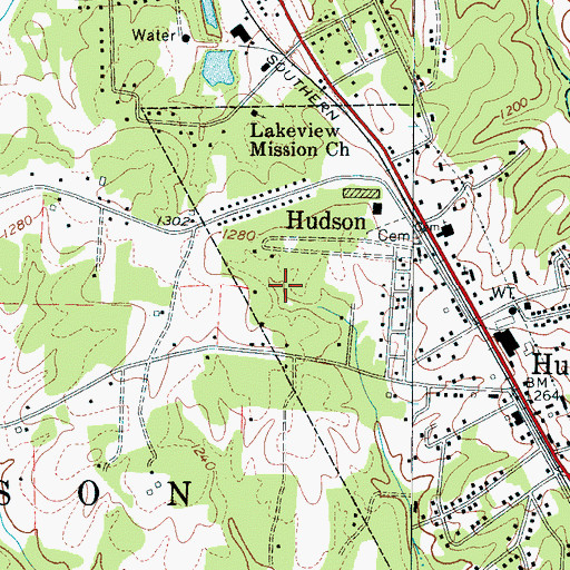 Topographic Map of Johnson Development, NC