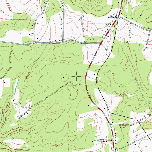 Topographic Map of Oakmont Estates, NC