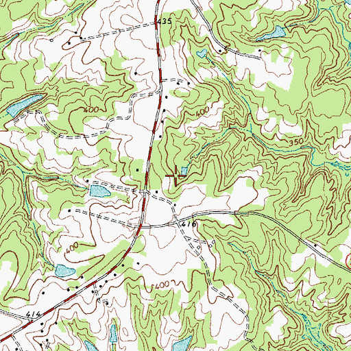Topographic Map of Hargrove Estates, NC