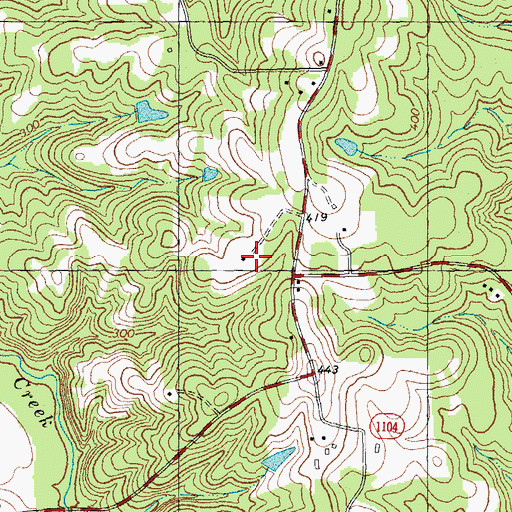 Topographic Map of Lynnbrook Estates, NC