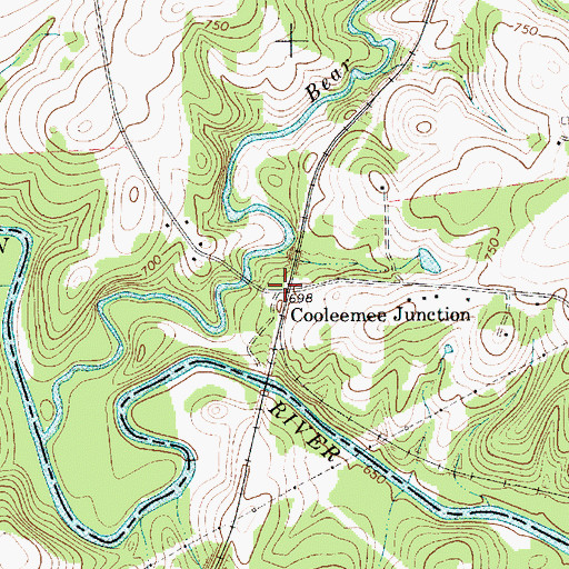 Topographic Map of Cooleemee Junction, NC