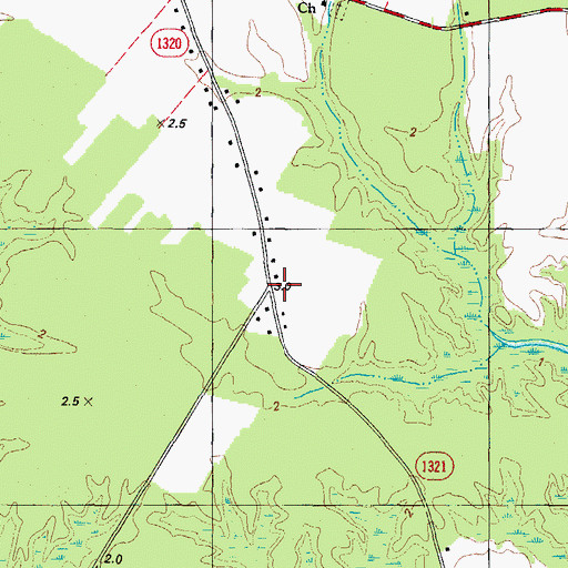 Topographic Map of Durant, NC