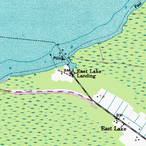 Topographic Map of East Lake Landing, NC