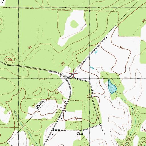 Topographic Map of Henrietta, NC