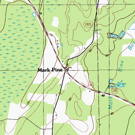 Topographic Map of Mark Pine, NC