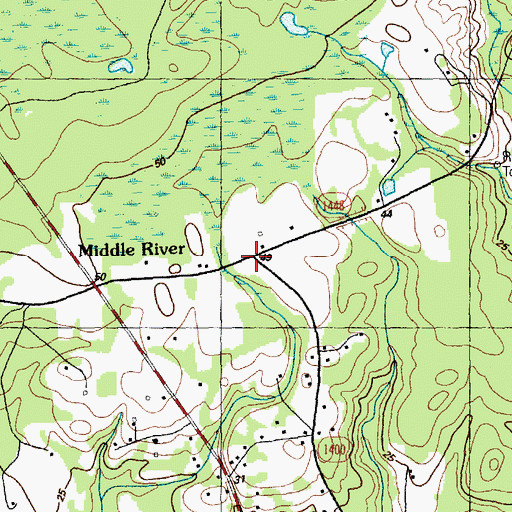 Topographic Map of Middle River, NC